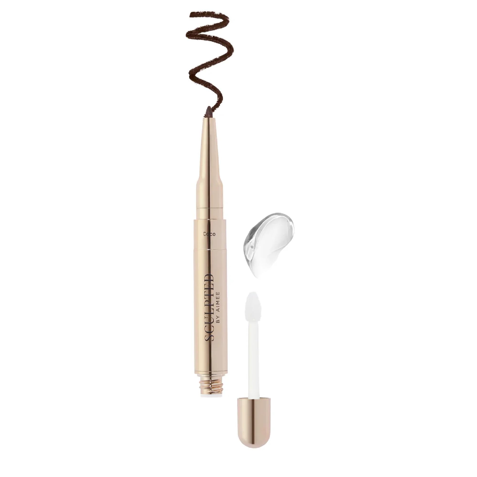 Line & Shine Duo Coco from Sculpted by Aimee - 2-in-1 Long-Lasting Creamy Liner and Clear Gloss with Shea Butter and Raspberry Seed Oil
