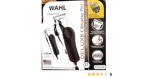 wahl deluxe chrome pro complete haircutting & touch up kit