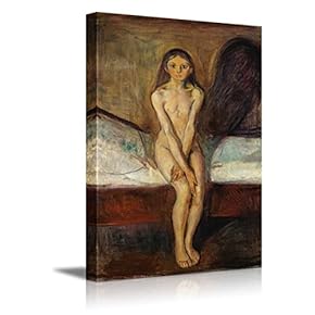 "Puberty by Edvard Much - Canvas Art Home Art - 12x18 inches