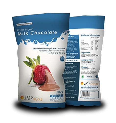 [- 2 x Finest Belgian Milk Chocolate Bag 900g - Suitable for a Chocolate Fountain or Desserts and C