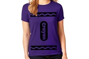 GREENMILL APPAREL Womens Crayon Shirt Halloween Costume t Shirt Ladies and Girls Fit Adult Size | Cool Shirt idea | Graphic Tee Teens and Adult