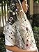 FANFAN Wildflower Embroidered Veil Floral Lace Wrap Mantilla Floral Vintage Inspired Lace Chapel Veil Y038 (Ivory)