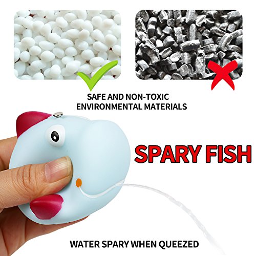 Bath Toy,13 Pcs Magnetic Fishing Game and Floating Squirt Water Toys with Organizer Bag for Boys Girls, Education Toy for Children, Toddlers, Kids Bathroom Bathtub Bathtime Swimming Pool Party Favors