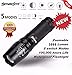 Usstore 3000 Lumen 5 Modes T6 Zoomable LED 18650 Flashlight Torch Lamp Light G700 X800 Light weight low power consumption compact and easy to carry