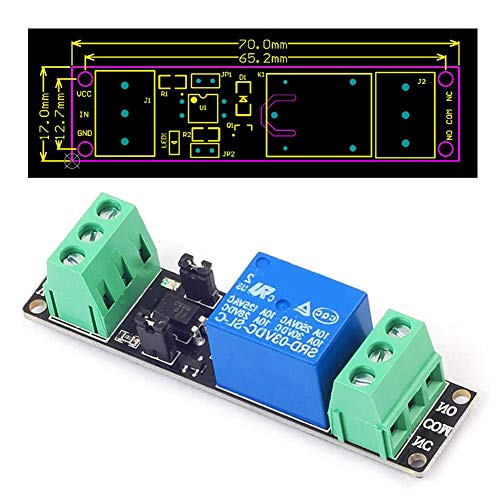Youngneer 3v Relay Board Raspberry Pi Arduino Relay Module 1 Channel Opto-Isolate High Level Trigger for IOT ESP8266 Microcontrollers