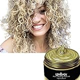 UrbanX Washable Hair Coloring Wax Material Unisex Color Dye Styling Cream Natural Hairstyle Pomade Temporary Party Cosplay Natural Ingredients (Gold)