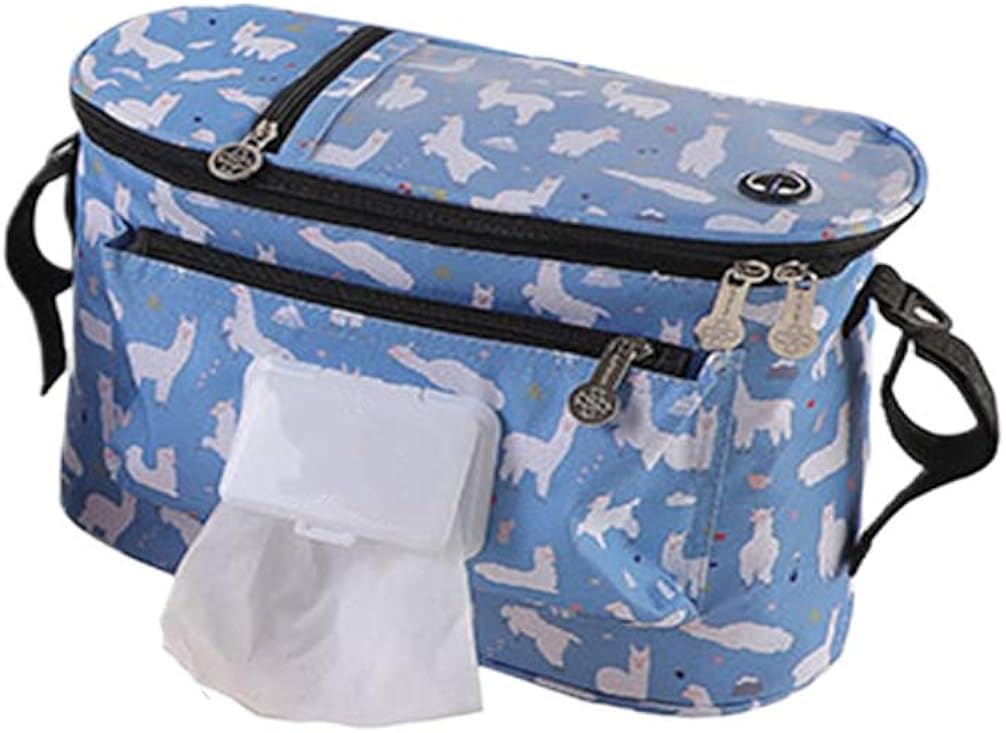 Borsa Per Passeggino Multiuso - Con Cerniera E Ricamo | Porta Pannolini Riutilizzabile Per Mamme - Foto 9