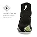 Feetures! Men's Elite Max Cushion Quarter, black + Reflector, large