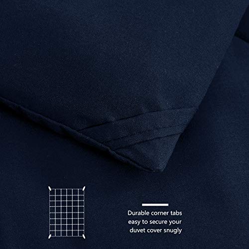 CozyLux King Hypoallergenic Comforter Navy Blue Lightweight Down