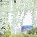 Unomor 12 PCS Wisteria Artificial Flowers Fake Hanging Flowers Vine Garland for Wedding Decorations - 3.25 Feet
