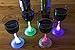 Lily's Home LED Light Up Flashing Wine Cocktail Glasses. Color Changing. Set of 4.