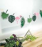 Tropical Leaves Flamingo Party Supplies Girls Room Decoration Accessory for Luau Summer Party
