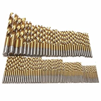 Generic 10mm 2pcs : 2mm - 10mm Titanium Coated Manual Twist Drill Set HSS High Speed Steel Drill Bit Set Tool for Metal Woodworking Brocas