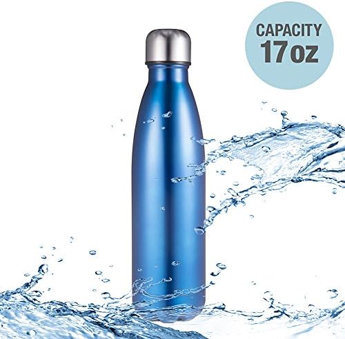 Kaitsy Water Bottle - Vacuum Insulated Water Bottle | Leak Proof No Sweating, 17 Oz or 30 Oz