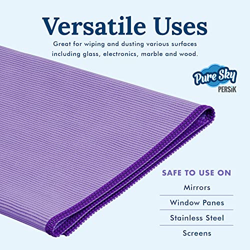 Pure-Sky Cleaning Cloth - JUST ADD Water No Detergents Needed – Streak Free Magic Ultra Microfiber Polishing Towel - for Windows, Glass, Mirror and Screen - Leaves no Wiping Marks