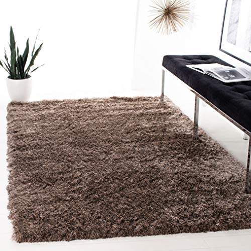 Safavieh Paris Shag Collection Sable Polyester Area Rug (5' x 7')