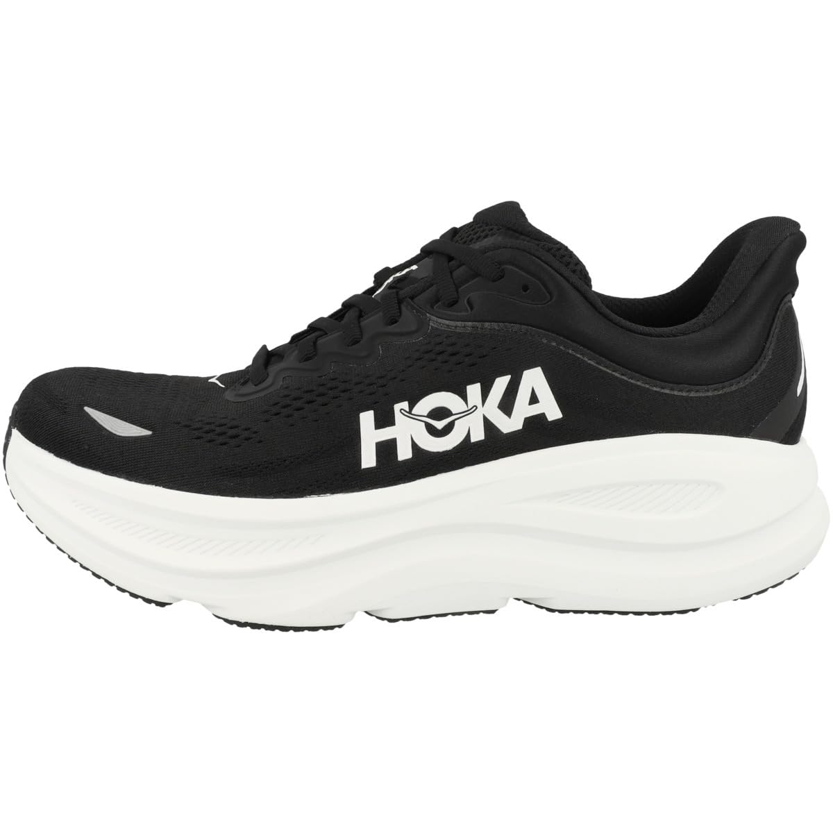 Photo 1 of Hoka Men's Bondi 9 Sneaker, Black/White, 12 Wide