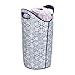 Household Essentials 2500 Soft Sided Laundry Hamper with Handles and Mesh Top Closure - Blue and White