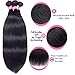 Brazilian Straight Hair with Closure 3 Bundles 8A Remy Hair Weave with 4X4 Closure Unprocessed Virgin Human Hair Bundles With Lace Closure Natural Color (22 24 26 with 20, Three Part)
