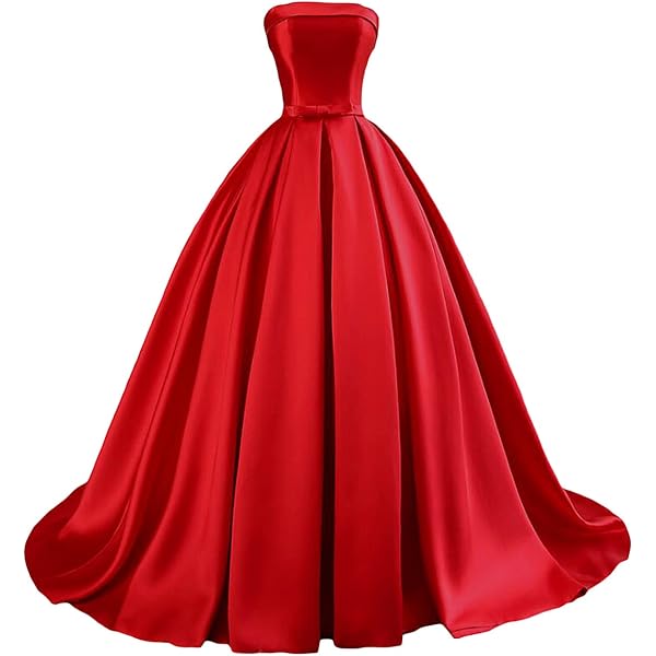 Womens Gothic Black Lace Strapless Prom Dress Evening Gown Classical Red  US2 at Amazon Women's Clothing store