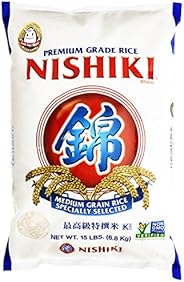 Nishiki Premium Rice, Medium Grain, 240 Oz, Pack of 1