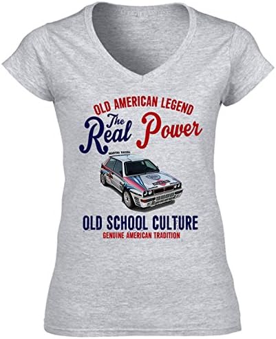 TEESANDENGINES Women's Lancia Delta Rally 1987 Italian Grey T-Shirt