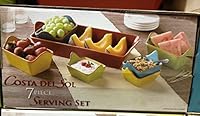 Costa Del Sol 7 Piece Mutli-color Stoare Serving Set by Costa Del Sol