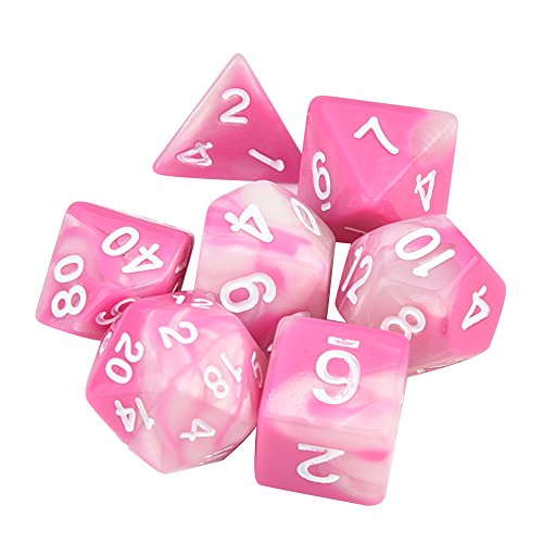 Auwer 7 PCS Dungeon and Dragons Dice, DND Dice, Double-Colors Polyhedral Dice for DND RPG MTG Table Games - Thumbnail 2