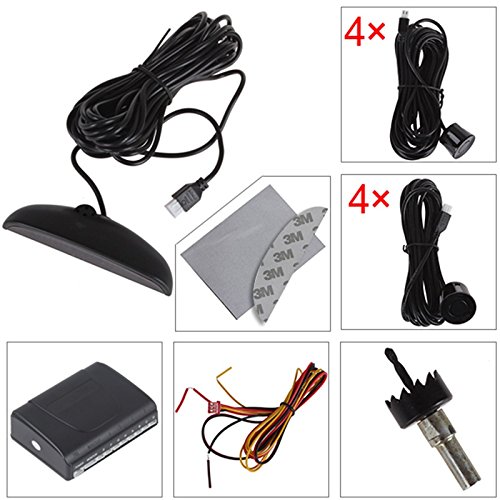 Omnibearing & Intelligent Parking Assistance System Contain Visual Digital LED Display & 8 Sensors (Silver) - Thumbnail 4