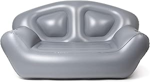 Milliard Inflatable Couch/Air Sofa – Perfect Lounger for Camping, Beach and Home (Grey)
