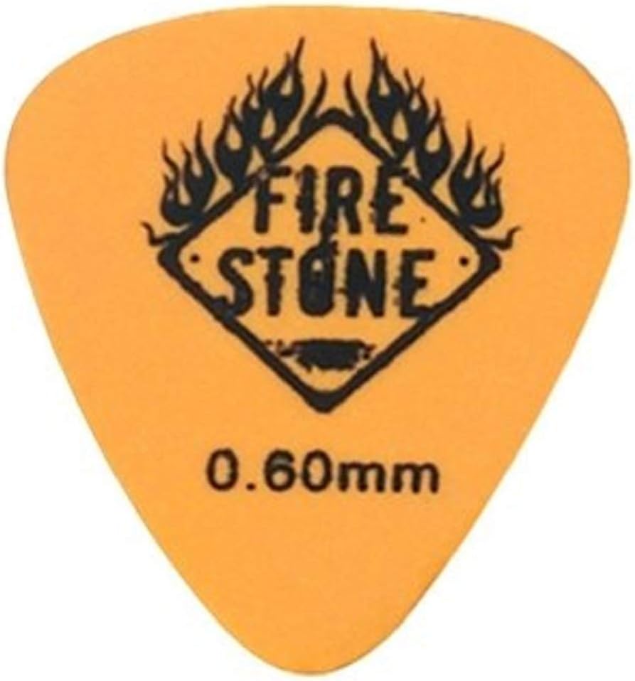 Fire Stone 523872 Plectrum/Pick Delrin Tex, 351 shape, roughened version, 0.60 mm, orange, 12 pieces