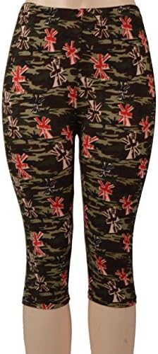 Docele Summer Capri Printed Leggings 718 (Como Print 5)