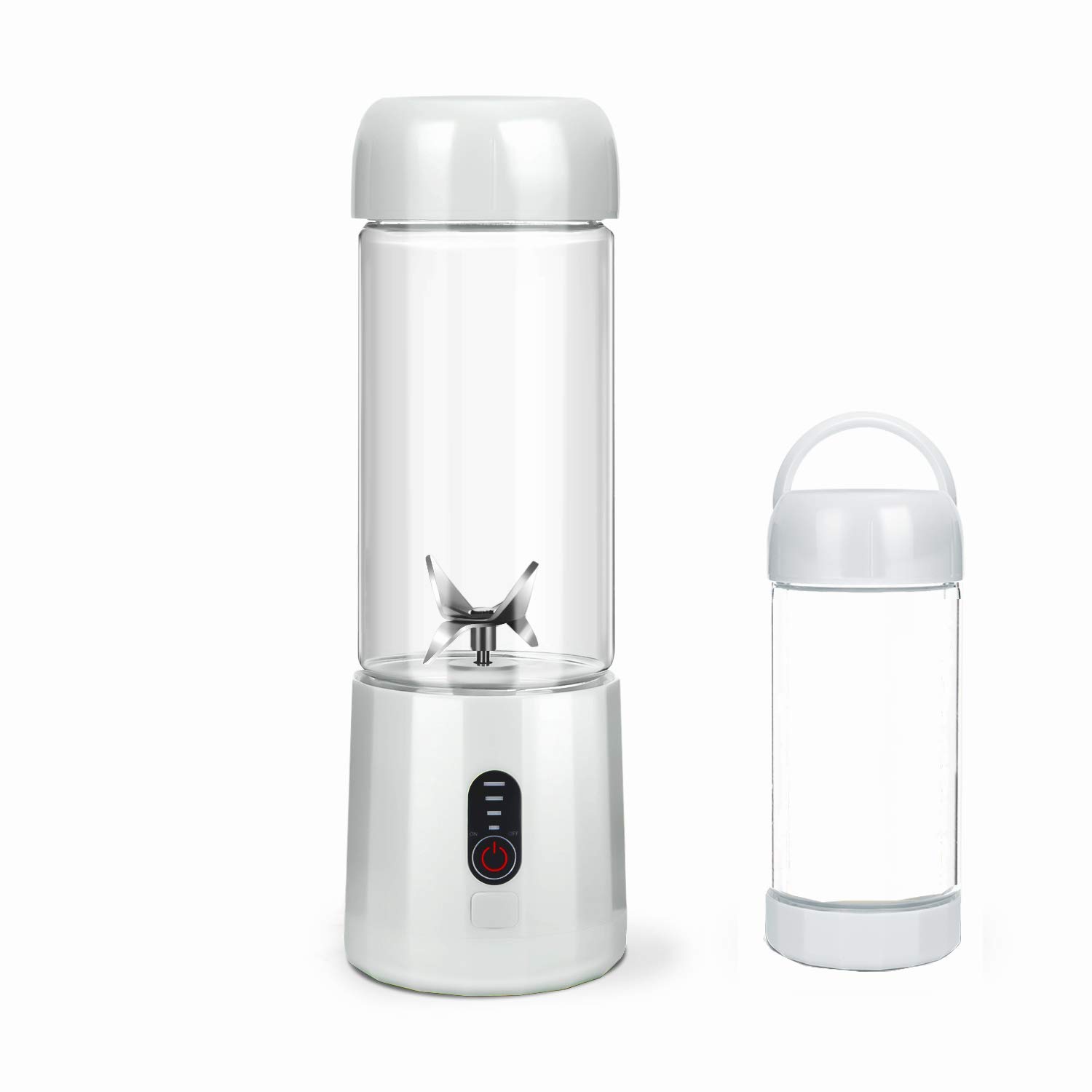 Personal Portable Blender with 480ml Travel Bottle, USB Rechargeable