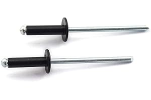 HJ Garden 60pcs 1/8 x 1/2 Inch (3.2x12mm) Large Flange Aluminum Blind Rivet Self-Plugging Open End Decorating Fastener Nails Pop Rivets Core Pulling Rivets Grip Pange 3/10-3/8 Inch (7.9-9.5mm)