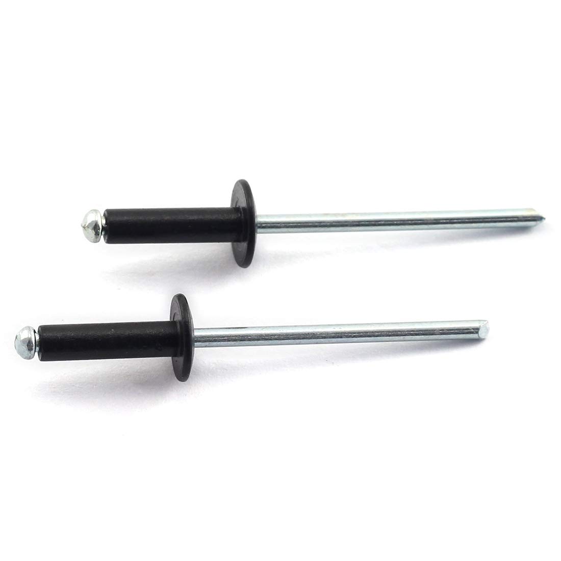 HJ Garden 60pcs 1/8 x 1/2 Inch (3.2x12mm) Large Flange Aluminum Blind Rivet Self-Plugging Open End Decorating Fastener Nails Pop Rivets Core Pulling Rivets Grip Pange 3/10-3/8 Inch (7.9-9.5mm)