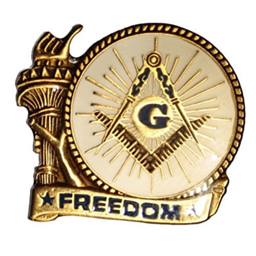 Masonic Freedom Liberty Arm One Inch Wide Antique Bronze Lapel Pin Masonic Freedom Liberty Arm One Inch Wide Antique Bronze Lapel Pin