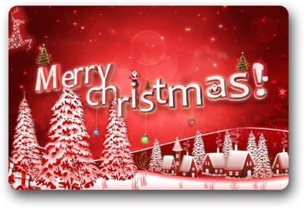 Fashion Decorative Door Mat Rug Merry Christmas Art Indoor/Outdoor/Floor Doormat 23.6"(L) x 15.7"(W)
