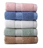 Bamboo Washcloths (5-pack ,13x13 Inches) Soft washcloths for face ,Towels, Organic, hypoallergenic, absorbent and durable bamboo