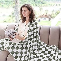 Warm Blanket Soft Cozy Throw Blanket Checkered