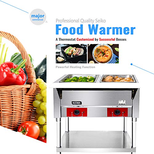 image for 110 V Commercial Electric Food Warmer – Kitma 2 Pot Stainless Steel 