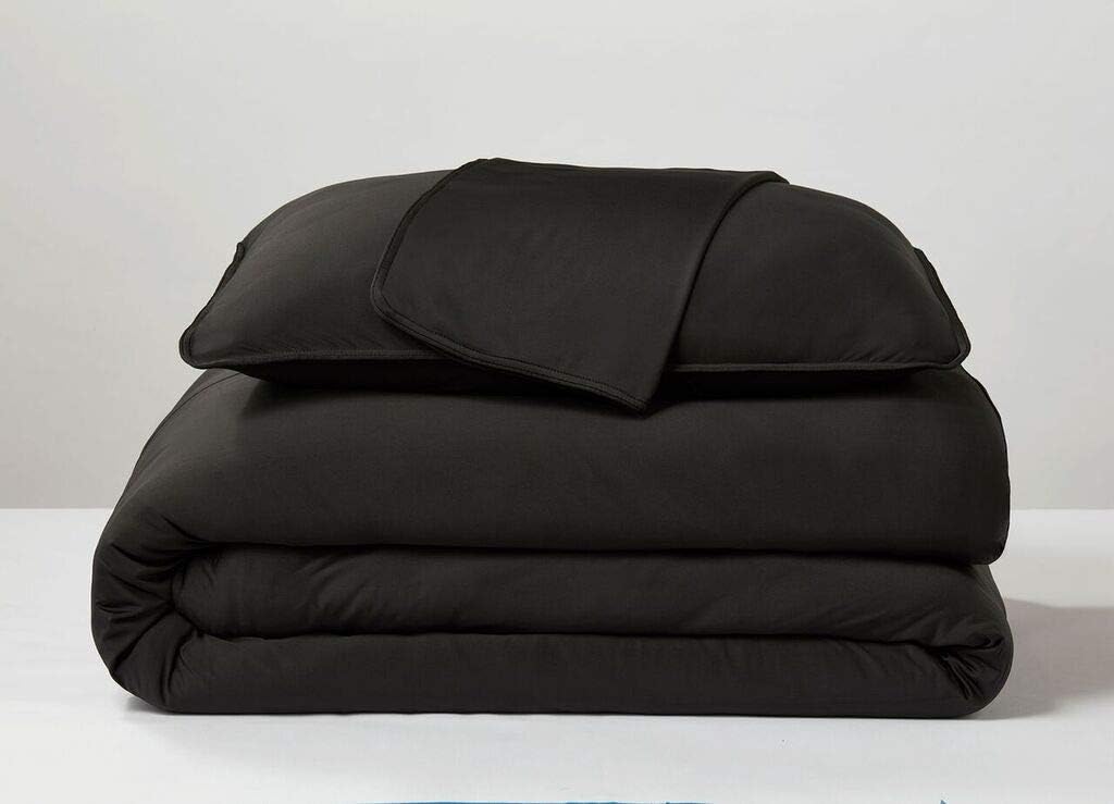 SHEEXOriginal Performance Cooling Duvet Cover Set, Lightweight Full/Queen Duvet Cover with 2 Standard Pillow Shams, Black