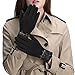 Vbiger Womens Winter Gloves Touch Screen Gloves Thick Warm Windproof Mittens (Black)
