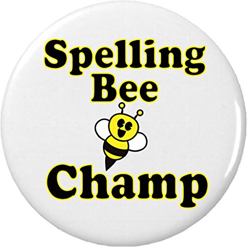 Spelling Bee Champ 1.25â€ Pinback Button Pin Cute Funny Humor Champion Winner