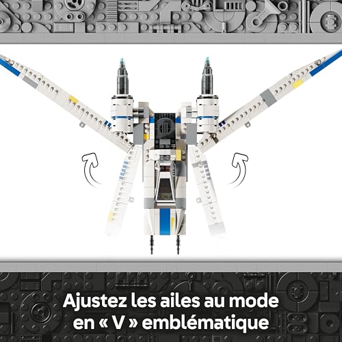 Star Wars : Andor Le Chasseur Stellaire U-Wing De l’Alliance Rebelle Jeu avec Ailes Articulées - 3 Minifigurines & Figurine Droïde K-2SO - Cadeau pour Garçon 8 Ans & Fans De Andor Saison 2 75399