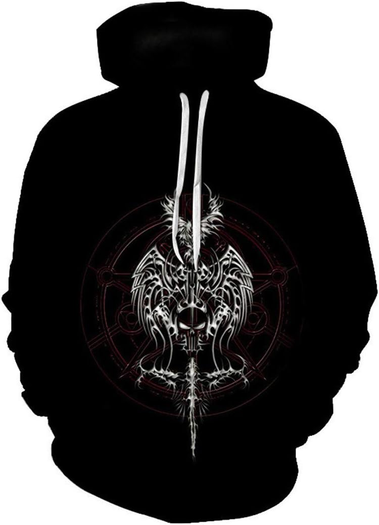Horror Skull 3D Printing Pullover Casual Man's Sweatshirt Long Sleeve Round Neck Hoodie