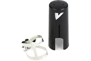 Vandoren LC54PP M/O Ligature and Plastic Cap for Bass Clarinet; Pewter Finish