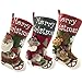 LYLYFAN Christmas Stocking 18'' Big Xmas Stockings Set of 2 Christmas Reindeer Xmas Cuff Stockings for Christmas Decoration