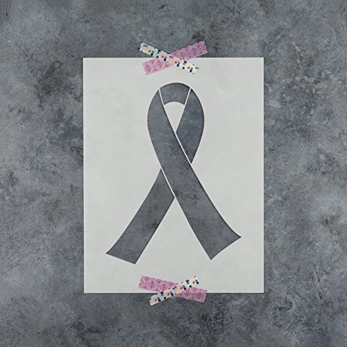 Breast Cancer Ribbon Stencil Template - Reusable Stencil with Multiple Sizes Available