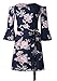 YOMISOY Women Summer Long Sleeve Off The Shoulder Floral Print Mini Party Dress