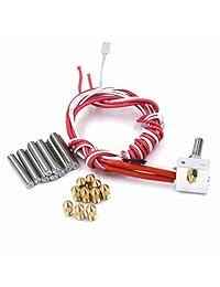 Set de extrusora montada de extremo caliente para impresora 3D   Bricolaje Hotend Filamentos de 1,75 mm. boquilla de longitud de 0,4 mm 12 V 40 W con calentador incluido   10 unidades de boquillas y tubos extra (30 mm).